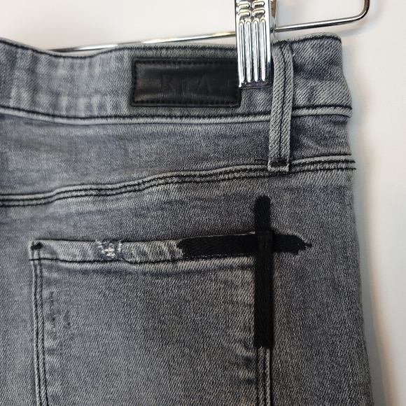 RTA Nova Road to Awe Slim Boyfriend Style- Cuffed Skinny Jeans Black Fog Sz29 - Picture 4 of 7